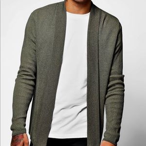 BoohooMAN Green Cardigan